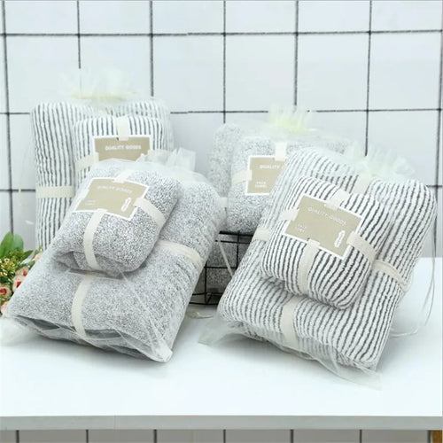 Bamboo Charcoal Towel Set | Soft & Absorbent