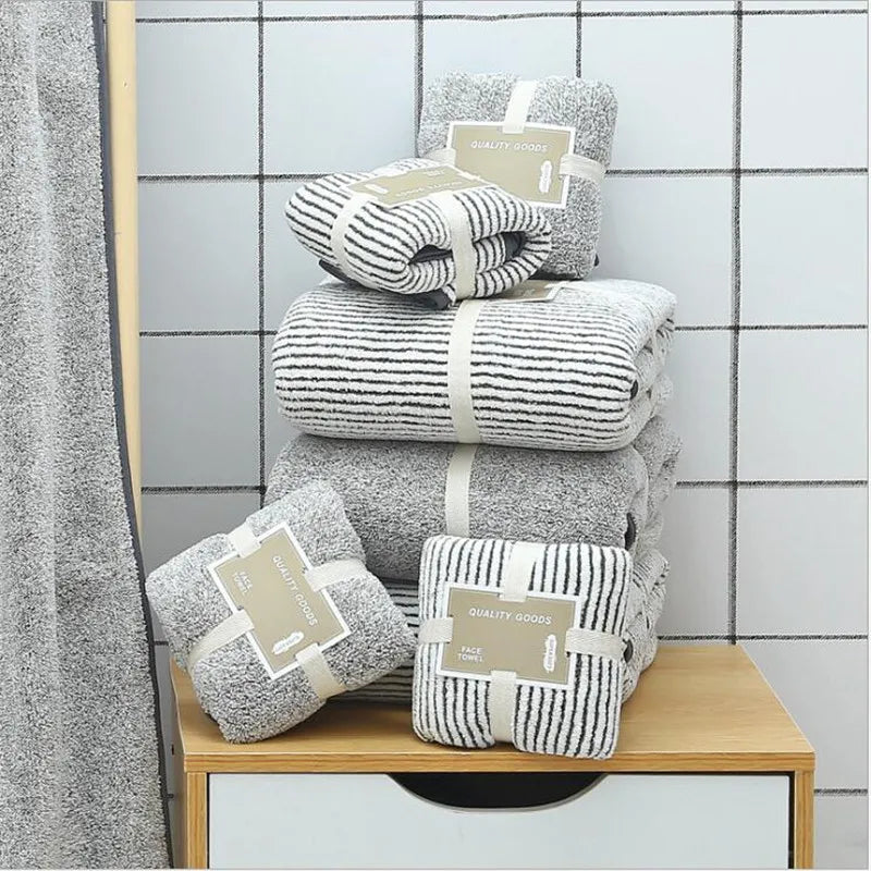 Bamboo Charcoal Towel Set | Soft & Absorbent