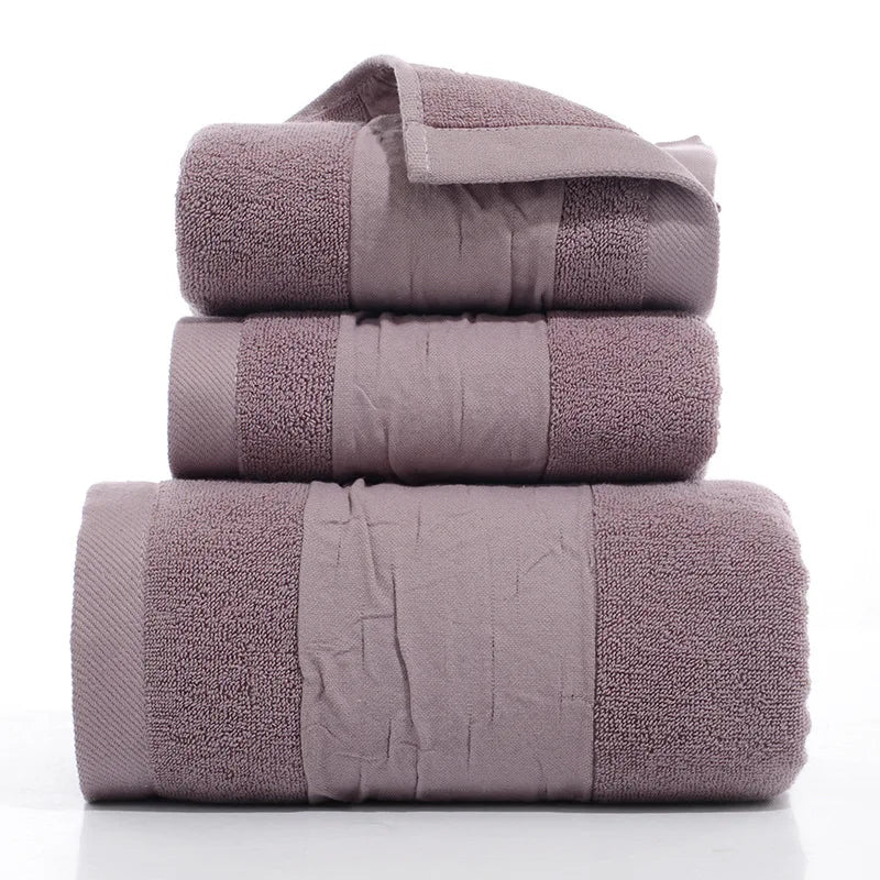 Luxury Cotton Towel Set — 3 Piece (2 Face + 1 Bath)
