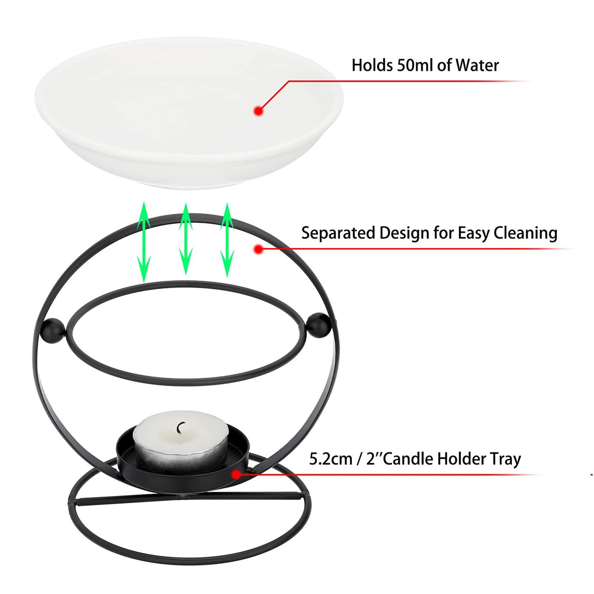 Ceramic Tealight Wax Melt & Essential Oil Warmer
