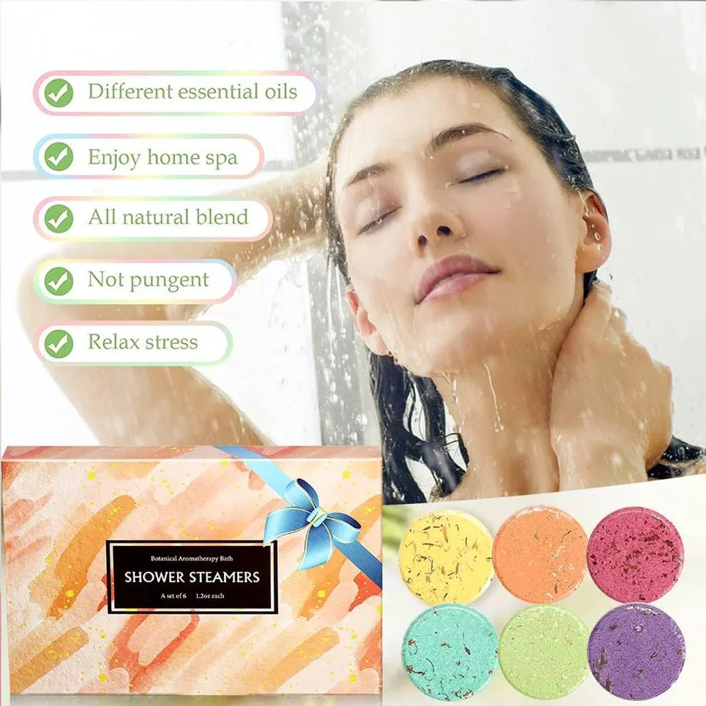 Aromatherapy Shower Steamers | Spa Gift Set | 35g × 6