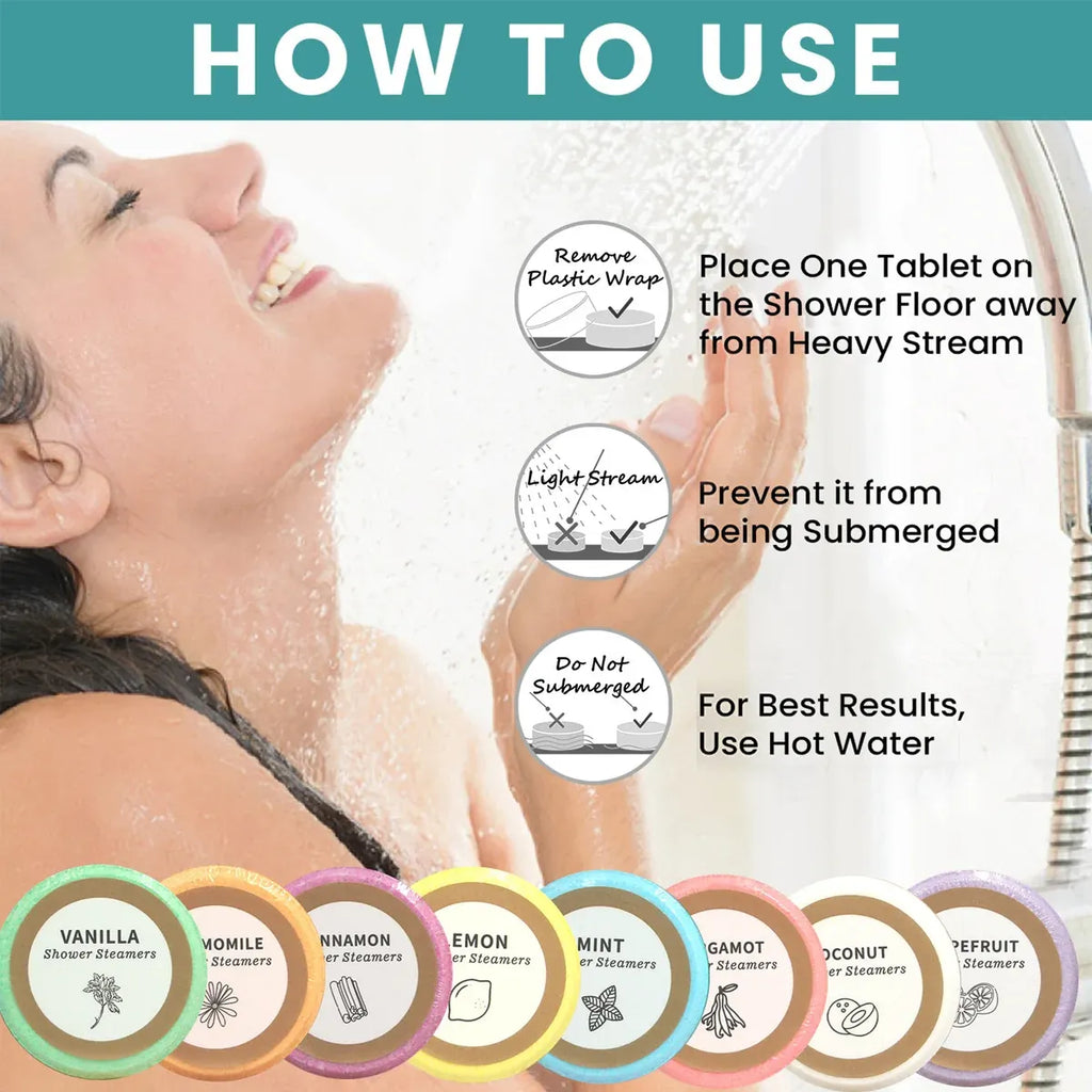 Aromatherapy Shower Steamers | Spa Gift Set | 35g × 6