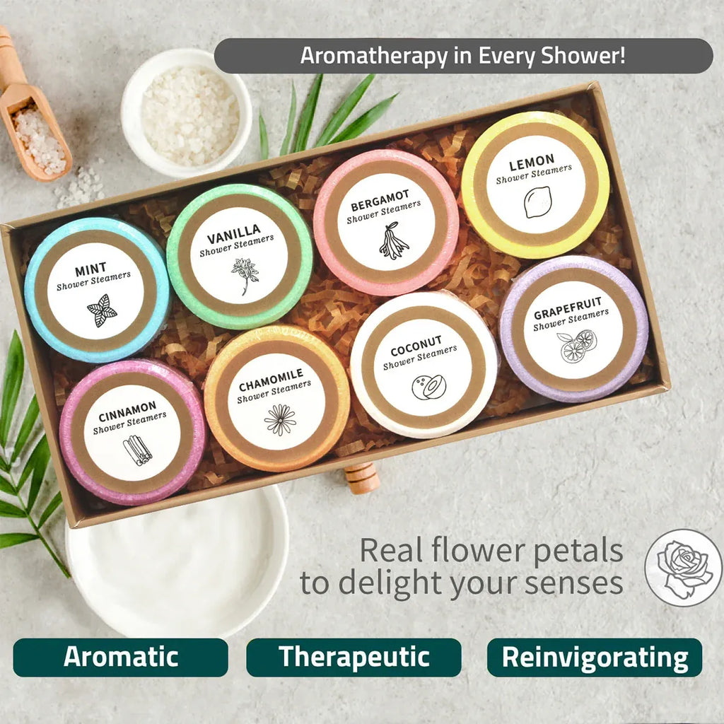 Aromatherapy Shower Steamers | Spa Gift Set | 35g × 6